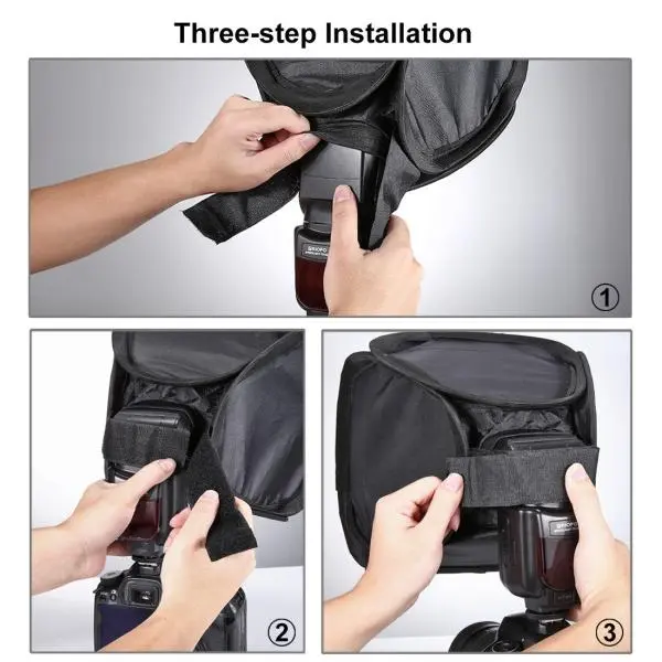 Puluz Portable Foldable Soft Flash Light Diffuser Lightsphere Softbox Cov - Image 4