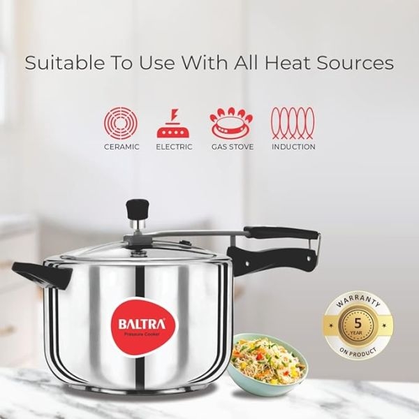 BALTRA Fortunes Steel Cooker 5 Ltr - Image 4