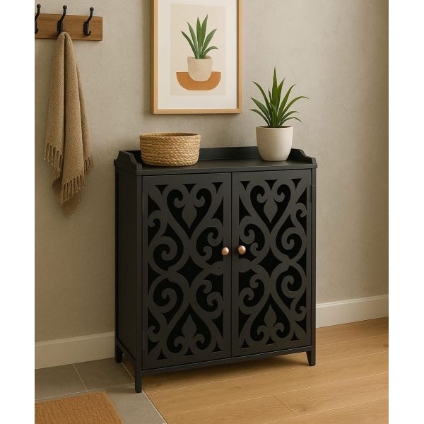 Rift Decorative Shoe Rack Different Design Options Dark Elegant Home Office Rack for Shoes and Other Usage l Home Furniture with 4 Layers (3ft) Height - Image 2