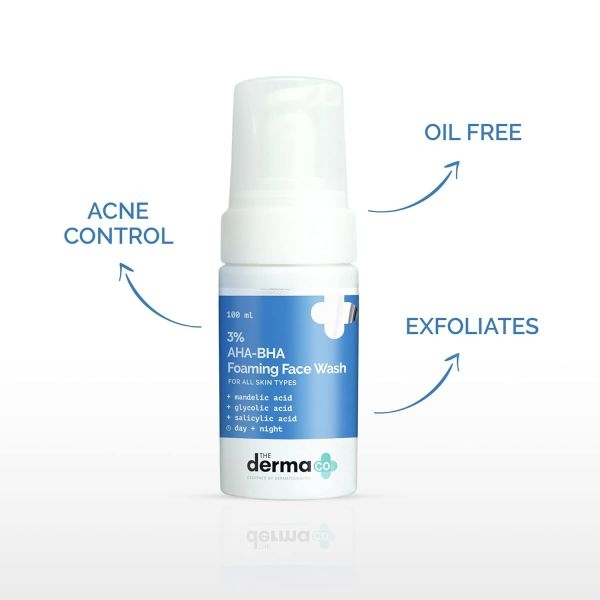 The Derma Co 3% AHA+BHA Foaming Daily Face Wash -100 ml - Image 4