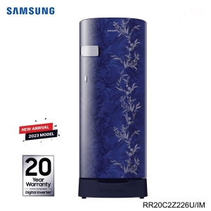 SAMSUNG RR20C2Z226U/IM 192 Litres Single Door Refrigerator with Stylish Grande Design (Flower Pattern Blue)