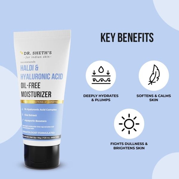 Dr. Sheth’s Haldi & Hyaluronic Acid Oil-Free Moisturizer - 50g - Image 3