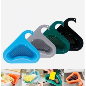 Swan Shape Drain Basket for Kitchen Sink, Corner Kitchen Sink Strainer Basket