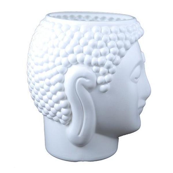Plastic Buddha Head Pot for Home Decor/Decoration White Color - Image 2
