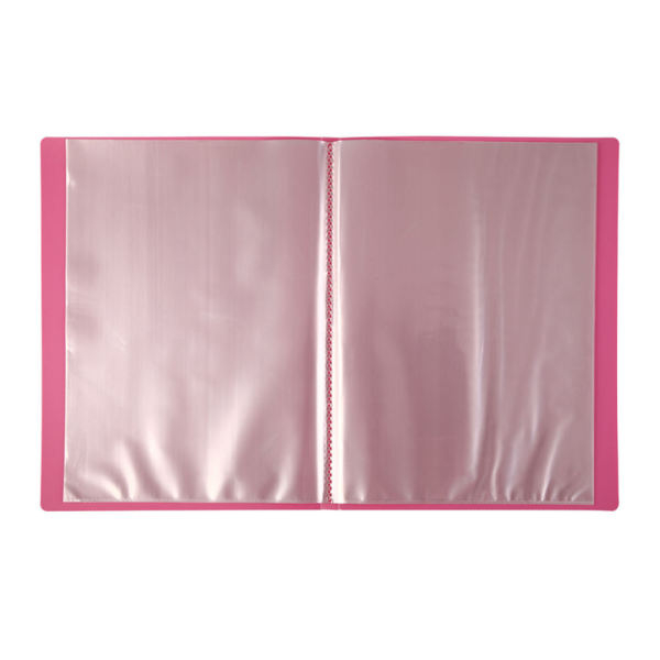Comix Display Book/Pocket File A4 Size 40 Pockets PP Clear Book File Transparent Colored Plastic Folder By Mitrata - Image 2