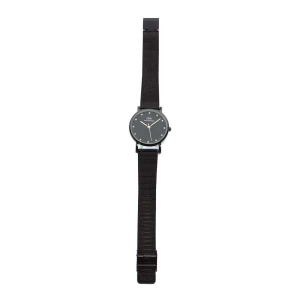 Black Dial With Stainless Steel Mesh Strap For Women