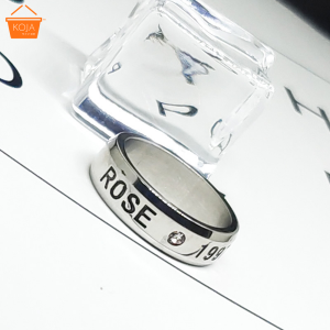 KOJA KPOP Blackpink  Finger Ring Member Name and Birtday Engraved Ring