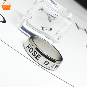 KOJA KPOP Blackpink  Finger Ring Member Name and Birtday Engraved Ring