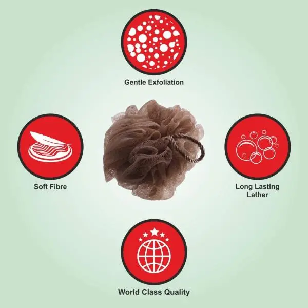 Bath Sponge Round Loofah Pebble - Image 3