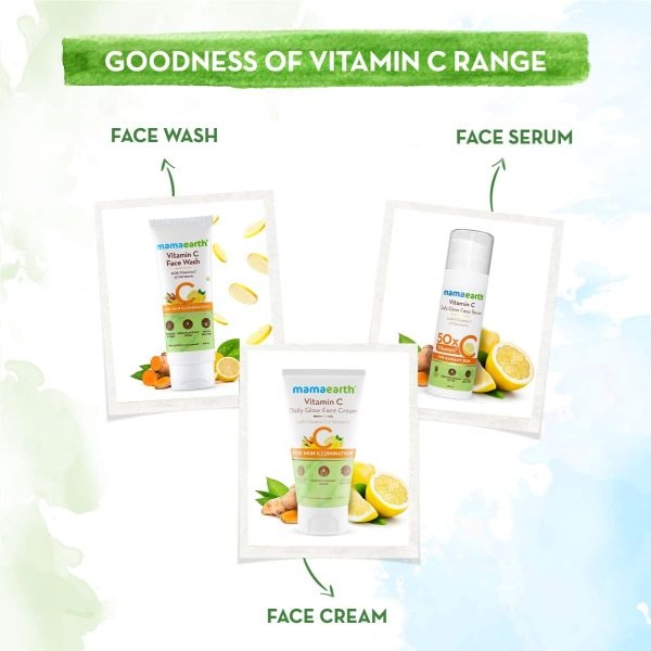 mamaearth Vitamin C Daily Glow Face Serum for Men & Women - Vitamin C Serum for Glowing Skin, Oily Skin & Dark Spots, With 50x Vitamin C -30ml - Image 5