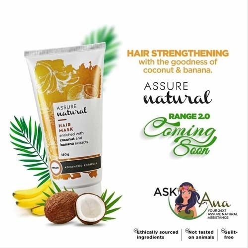 Assure Natural Hair Mask Enriched with Coconut & Banana Extracts - Image 3