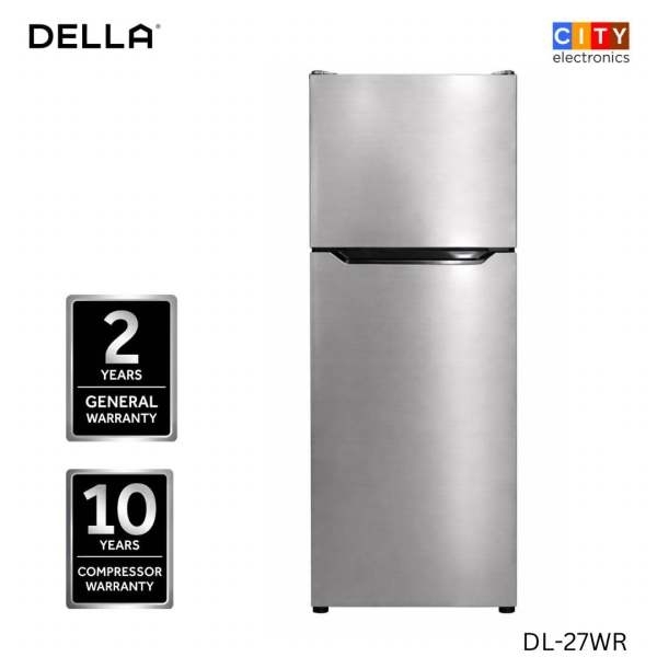 DELLA 240 Litres Frost Free Inverter Double Door Refrigerator Silver - Image 2
