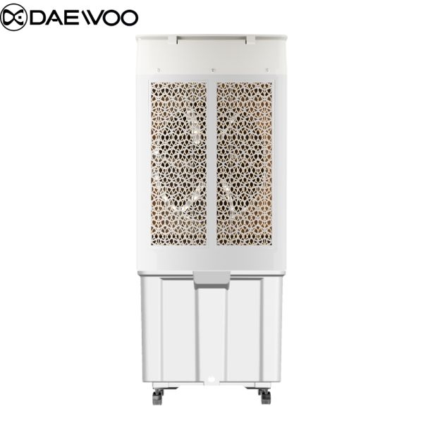 Daewoo 40 litre Honeycomb Air Cooler | Glass Top | White And Grey Color | 4 Wheels | Dual Tone | 40 ltr | Three-Speed Control | 12" Fan Inside | 1 Year Warranty - Image 3