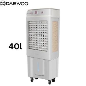 Daewoo 40 litre Honeycomb Air Cooler | Glass Top | White And Grey Color | 4 Wheels | Dual Tone | 40 ltr | Three-Speed Control | 12" Fan Inside | 1 Year Warranty