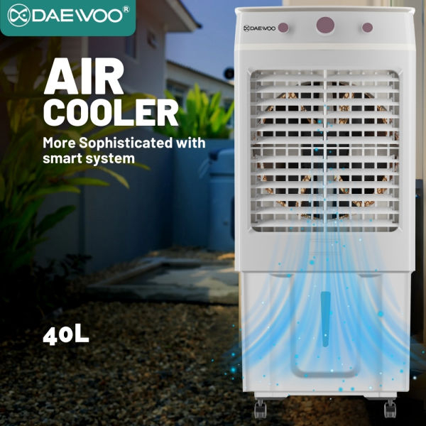 Daewoo 40 litre Honeycomb Air Cooler | Glass Top | White And Grey Color | 4 Wheels | Dual Tone | 40 ltr | Three-Speed Control | 12" Fan Inside | 1 Year Warranty - Image 5