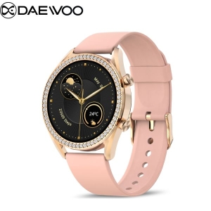Daewoo Dazzle Series D564 Smartwatch: 1.27" AMOLED HD Screen, BT Call, Dial Pad, 100+ Sports Mode, Heart Rate, Voice Assistant, IP68 Waterproof, 230 mAh Battery