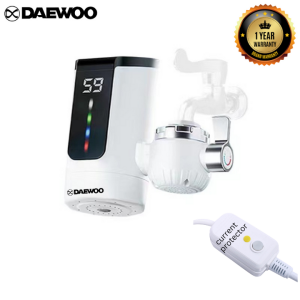 Daewoo Electric Water Heating Faucet/ Tap | Current Protection | LED Display | IPx4 | Hot and Cold | Smart Flow Control | 1 year warranty | Hot Water Tap | Shockproof | Tatopani Dhara