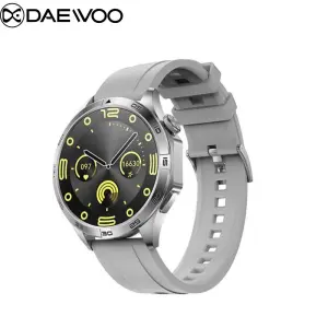 Daewoo Watch 4 Smartwatch:1.43" AMOLED HD Full Touch Screen, BT Call, BT Music, Blood Oxygen, NFC, Lady Assistant, Always On Display, Double Button, IP68 Waterproof, 270 mah Battery, Siri Assistant