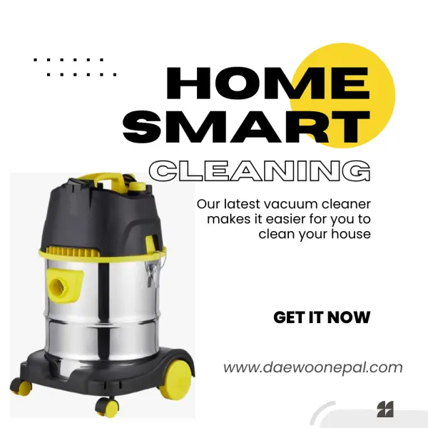 Daewoo Wet and Dry Drum Vacuum Cleaner ROBOCLEAN DVCD1225 | 20 Litres | Stainless Steel | Blower Function | Stainless Steel | 1 year Warranty - Image 3