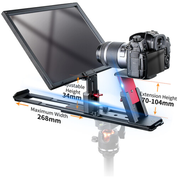 Desview T12S 12.9in Portable Teleprompter for Phone Tablets with Remote Control - Image 3