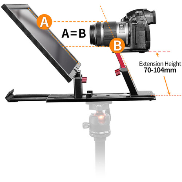 Desview T12S 12.9in Portable Teleprompter for Phone Tablets with Remote Control - Image 4