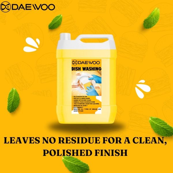 Dish Washing Liquid | 5 Ltr | Daewoo Dish Washer | Clean Utensils | Clean Crockeries | Stain Remover | Melamine | Glass Crockeries | Burnt Stains Remover - Image 2