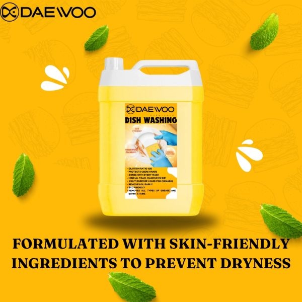 Dish Washing Liquid | 5 Ltr | Daewoo Dish Washer | Clean Utensils | Clean Crockeries | Stain Remover | Melamine | Glass Crockeries | Burnt Stains Remover - Image 3