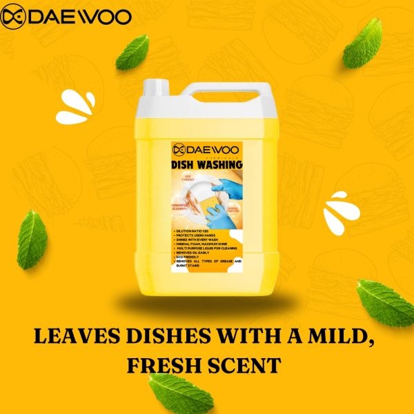 Dish Washing Liquid | 5 Ltr | Daewoo Dish Washer | Clean Utensils | Clean Crockeries | Stain Remover | Melamine | Glass Crockeries | Burnt Stains Remover - Image 4