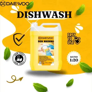 Dish Washing Liquid | 5 Ltr | Daewoo Dish Washer | Clean Utensils | Clean Crockeries | Stain Remover | Melamine | Glass Crockeries | Burnt Stains Remover