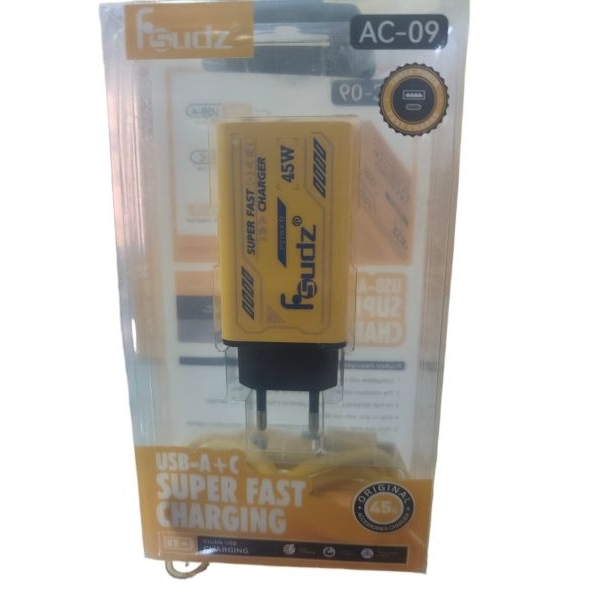 FSUDZ 45W SUPER FAST CHARGER – USB-A + USB-C (AC-09) - Image 3