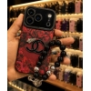 Flower Print Iphn Silicone Case With Charm From iphn 13 To 17 Pro max