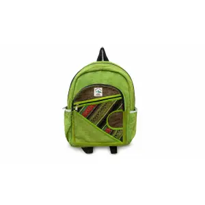 Handmade Eco-Friendly Hemp & Cotton Backpack – Sustainable Large Unisex Travel & College Bag with Laptop/Bottle Compartment