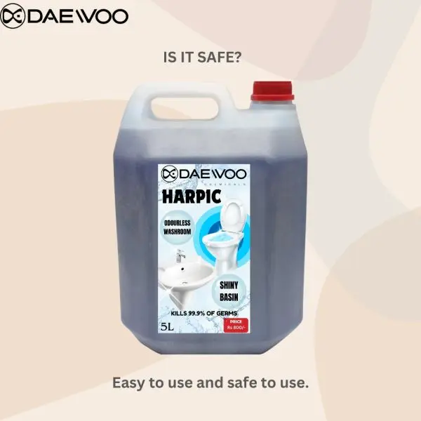 Harpic 5 Ltr | Daewoo Harpic | Daewoo Chemicals | Clean Toilet | Clean Pot | Clean Basin | Clean Tub | Clean Washroom | Clean Restroom | Easy Washroom Cleaner | Easy toilet Cleaner - Image 3