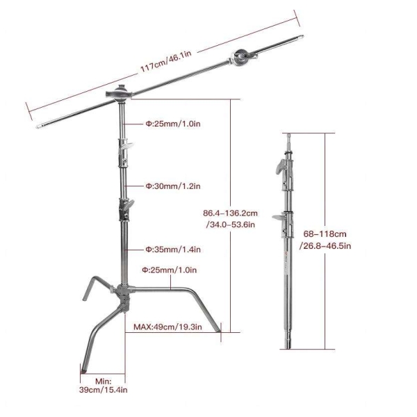 E-Image. 20in C-Stand - Image 2