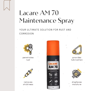 Lacare AM 70 Maintenance Spray | Multi-Purpose Lubricant | Rust & Corrosion Protection | Penetrating Oil for Jammed Parts | Non-Toxic Adhesive Remover | CFC-Free & RoHS Compliant