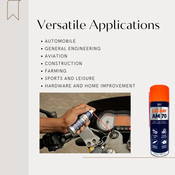 Lacare AM 70 Maintenance Spray | Multi-Purpose Lubricant | Rust & Corrosion Protection | Penetrating Oil for Jammed Parts | Non-Toxic Adhesive Remover | CFC-Free & RoHS Compliant - Image 4