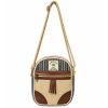 Nepal-Crafted Cotton & PU Leather Crossbody: Unisex Style & Durable Comfort