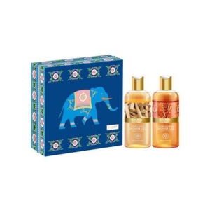 VAADI Royal India Shower Gels Gift Box Luxurious Saffron 300 ml and Divine Honey and Sandal 300 ml (Pack of 2)