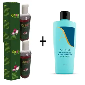 Onion Hair Oil 200ml + Assure Bounce Shampoo 150ml