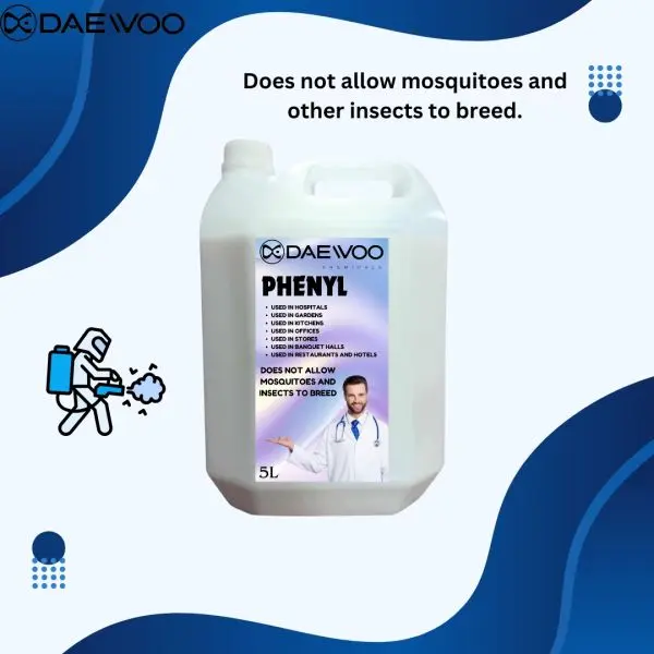 Phenyl | 5 Ltr | Daewoo White Phenyl | Daewoo Chemicals | Fragrance Phenyl | Hospital And Household Use | Clean And Hygienic Surroundings | Insects Remover - Image 3