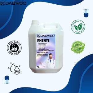 Phenyl | 5 Ltr | Daewoo White Phenyl | Daewoo Chemicals | Fragrance Phenyl | Hospital And Household Use | Clean And Hygienic Surroundings | Insects Remover
