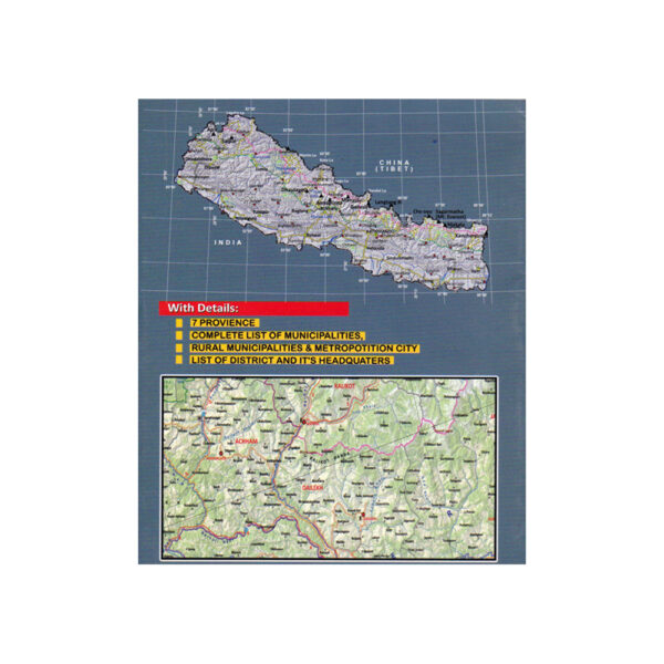 Political Map of Nepal Back Cover