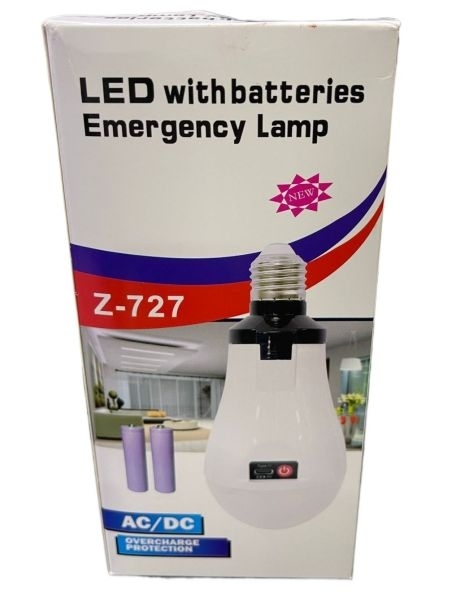 Rechargeable LED Bulb AC-DC Emergency Light Bulb