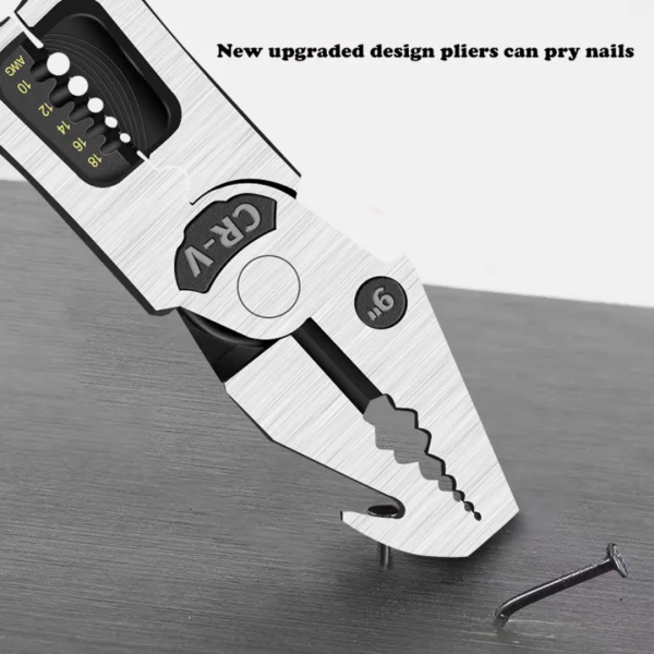 Multifunction Combination Plier, 5 In 1 9 Inch Professional Wire Crimping Hand Tools For Cable Crafting Electrical Wire Work - Image 5