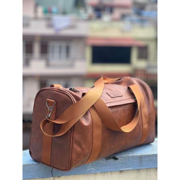 Bag For Gym And Sport For Mens|Pu Leather Side-bag For Traveling |Perfect Duffle Bag For Fitness - Image 3