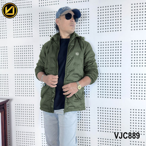 VIRJEANS (VJC889) Dawn Ultra Light Jacket For Men- Green - Image 2