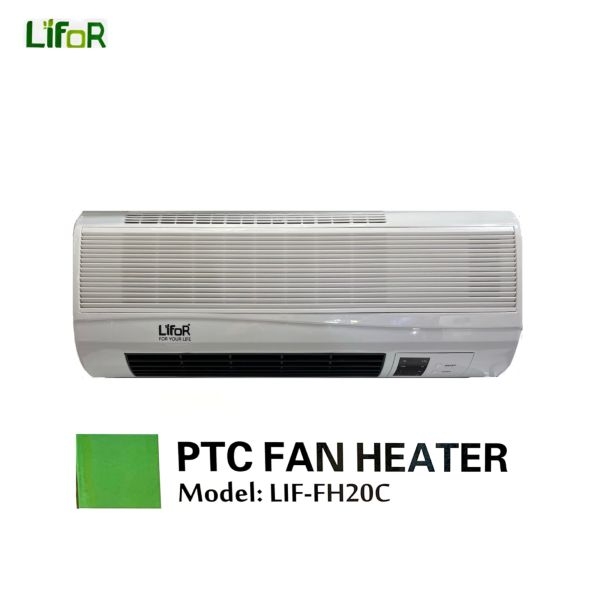 LIFOR LIF-FH20C 2000 Watts Wall Mounted Fan Heater With Timer & Remote - Image 2