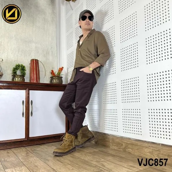 VIRJEANS (VJC857) Stretchable Cotton Jeans Pant For Men-Coffee - Image 2