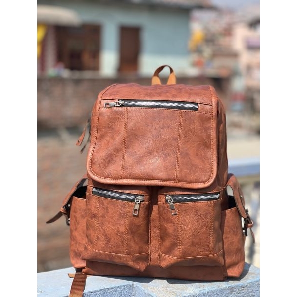 Perfect Casual PU Leather Backpack for Men | Student Backpack | Travel Bags for Men | - Image 2
