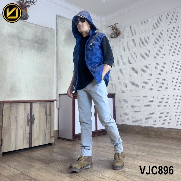 VIRJEANS (VJC896) Half Dawn Ultra Light Jacket For Men- Blue - Image 2